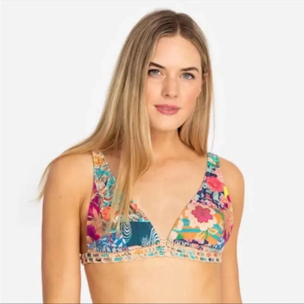 Johnny Was Caribbean bikini top Sz S NWOT